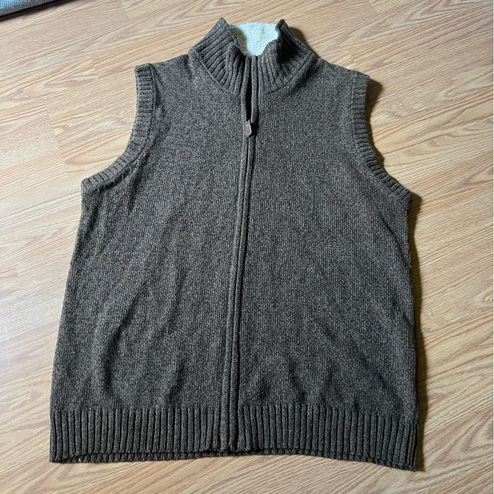 Haggar Men’s Brown Knit Vest Size XL
